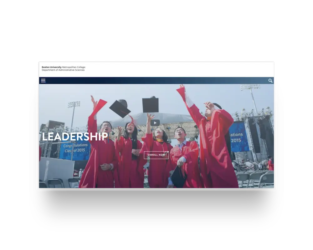 BU Administrative Sciences Website Redesign